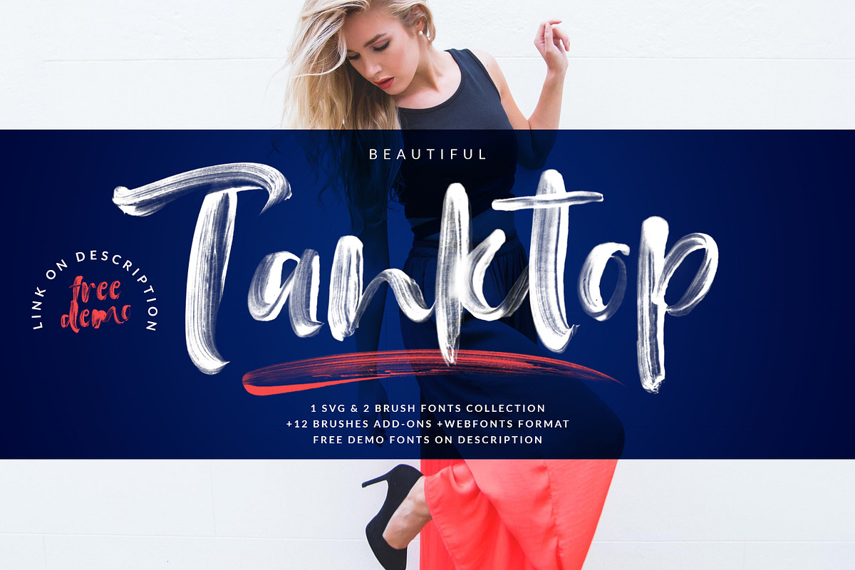 Tanktop SVG & Brush Fonts in Script Fonts - product preview 8