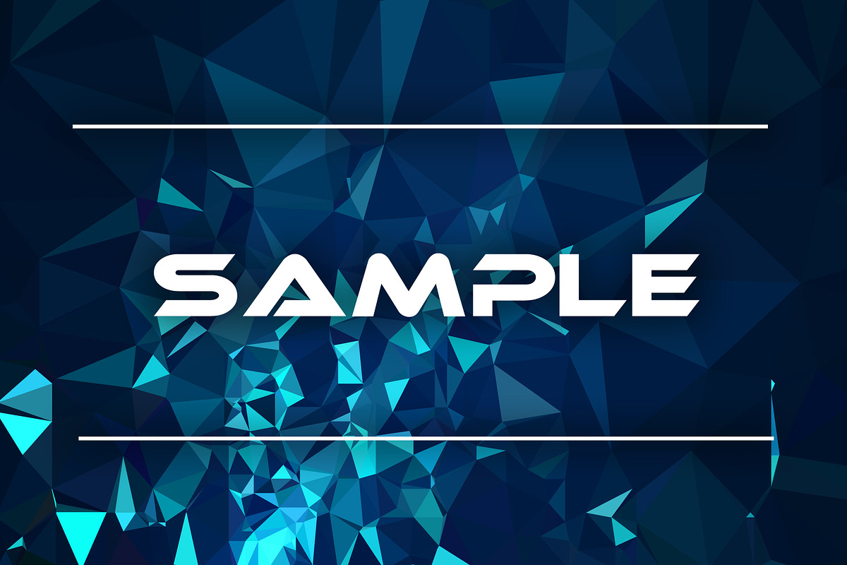 Blue low poly eometric background in Patterns - product preview 8