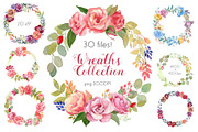 Watercolor Wreaths Collection (Set)