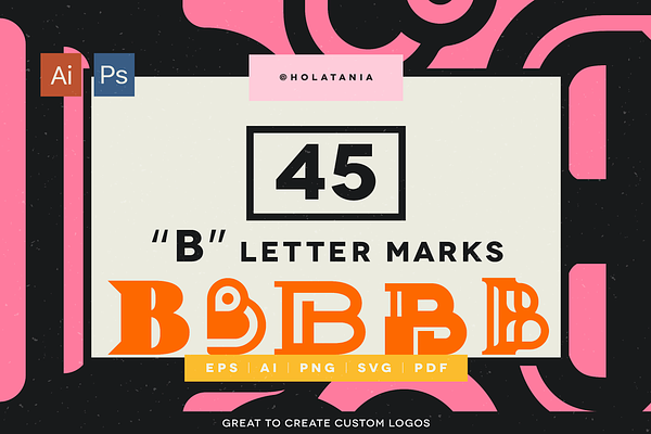 COOL! 45 "B" marks for custom logos