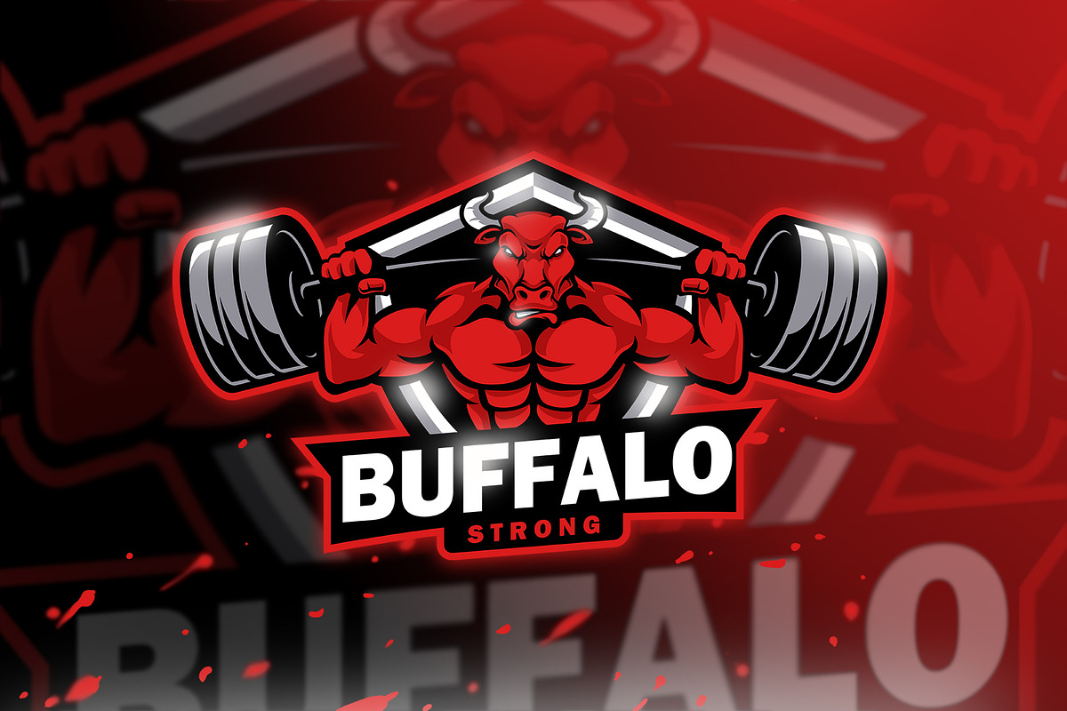 Buffalo Strong|Mascot & Esport Logo in Logo Templates - product preview 8