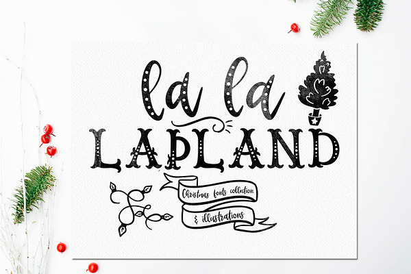 LaLaLapland. Fonts & illustrations 