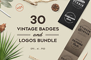 Vintage Badges and Logos Bundle V01