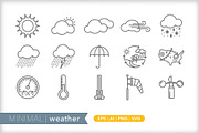 Minimal weather icons