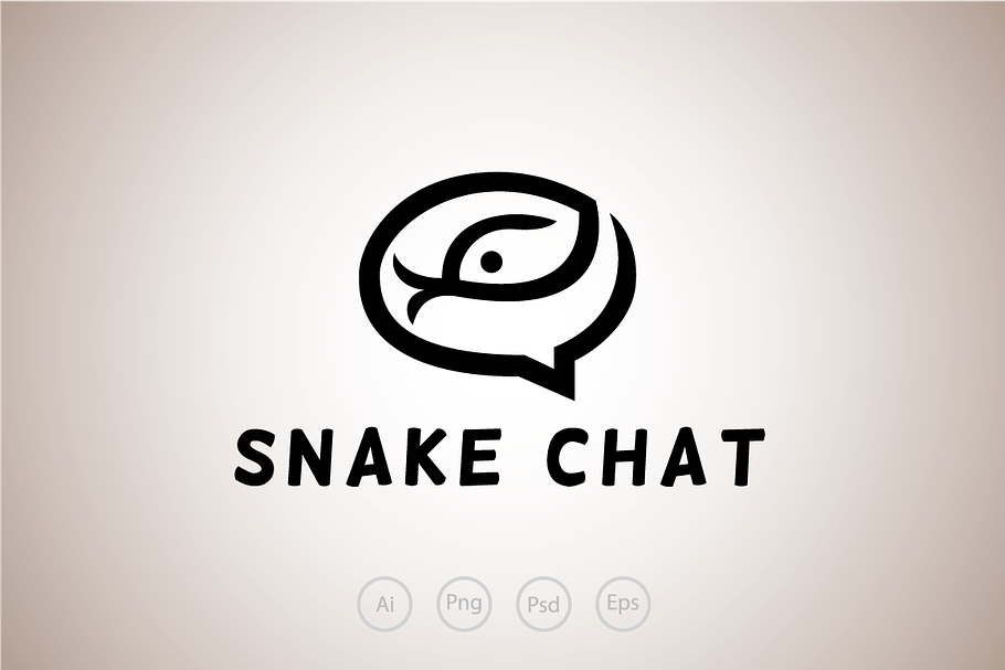 Snake Chat Logo Template in Logo Templates - product preview 8