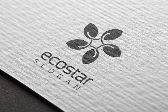 Leaf Star Logo in Logo Templates - product preview 3