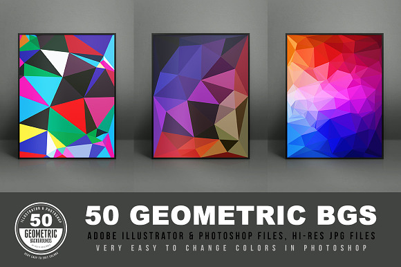 50 Geometric Backgrounds in Patterns - product preview 2