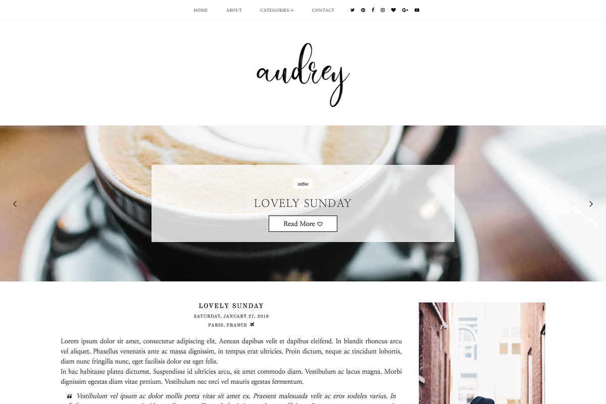 Audrey | Blogger template in Website Templates - product preview 8