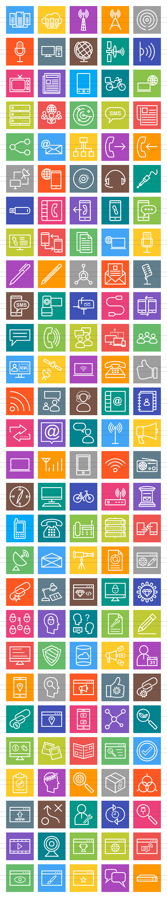 140 IT & Communication Line Icons in Graphics - product preview 1
