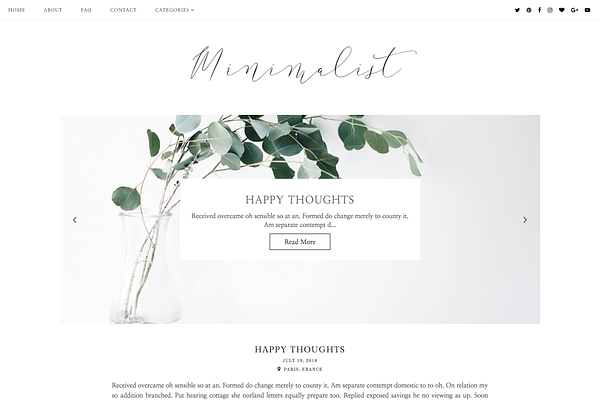 Minimalist | Blogger template