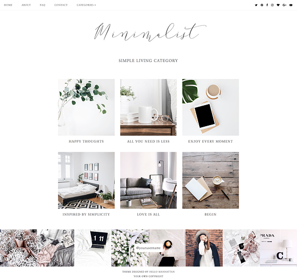 Minimalist | Blogger template in Website Templates - product preview 1