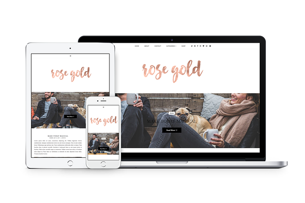 Rose Gold | Blogger template