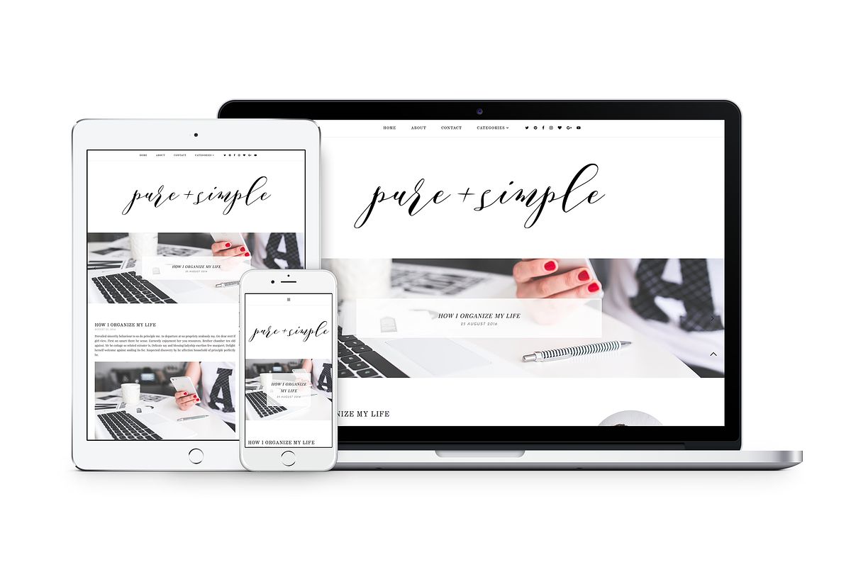 Pure & Simple | Blogger Template in Website Templates - product preview 8