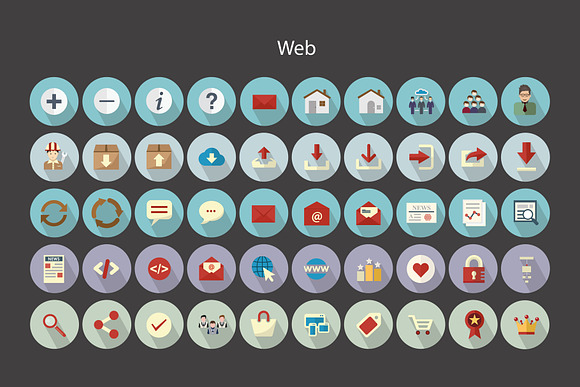 Flat Icons Web Set in Heart Icons - product preview 5