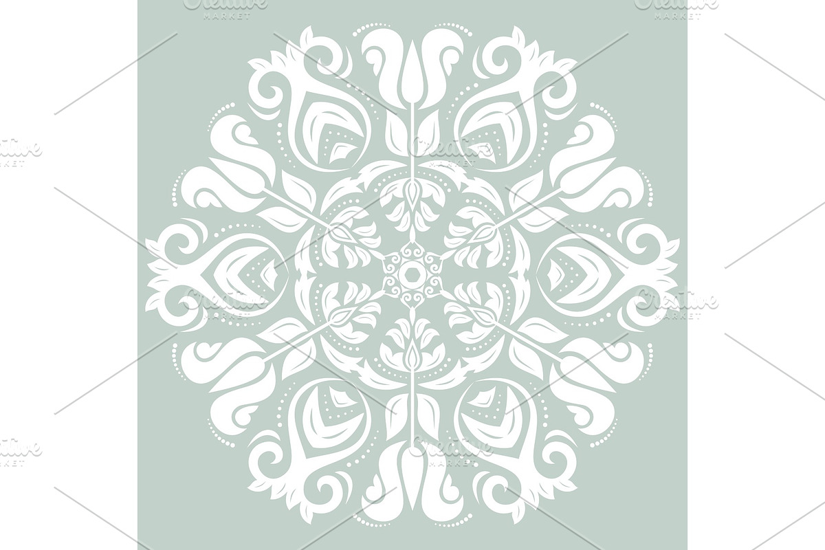 Damask Vector Pattern. Orient in Illustrations - product preview 8