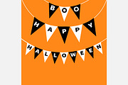 Bunting flags pack Boo Hallowen