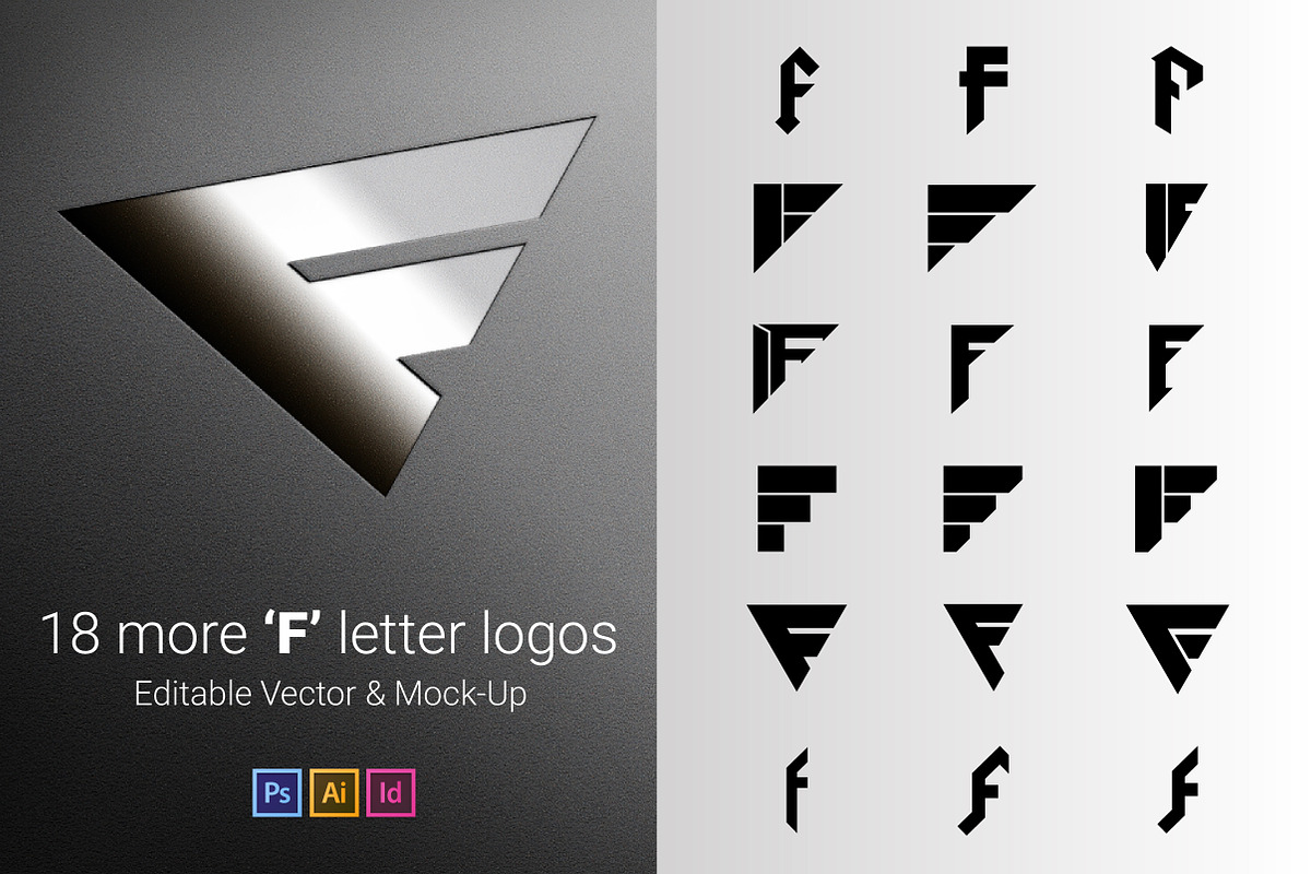 18 F Letter Logos - Vector & Mock-Up in Logo Templates - product preview 8