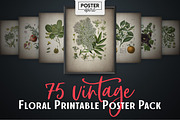 75 Vintage Floral Botanical Posters