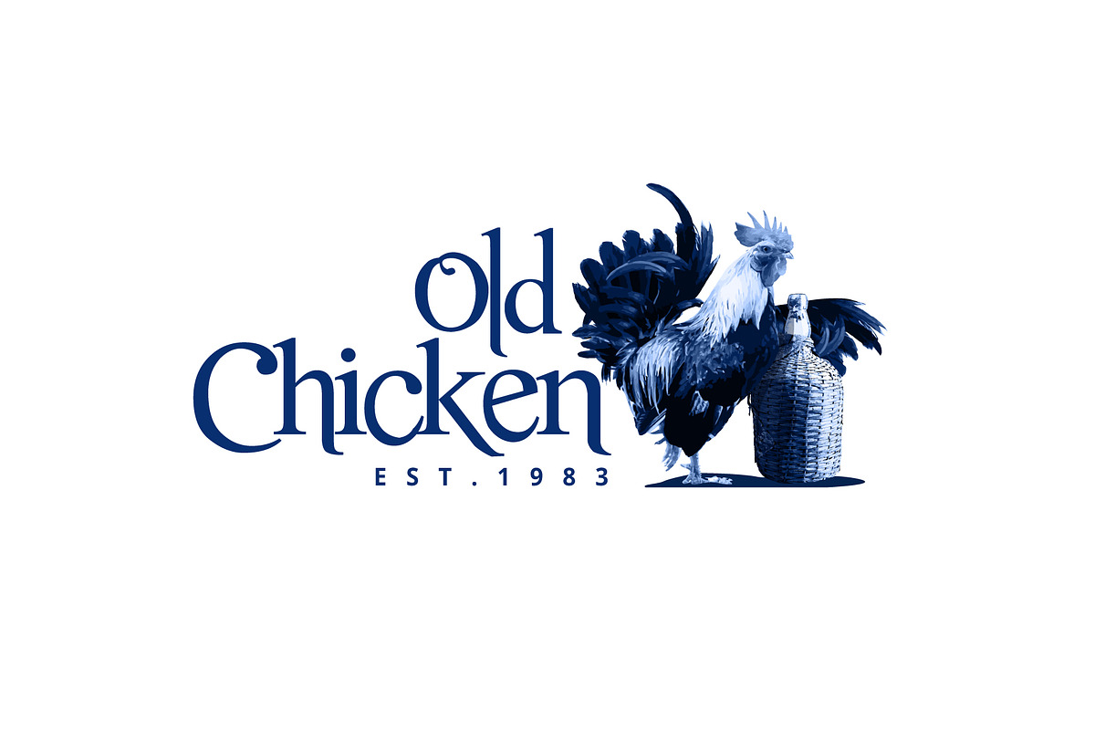 Old Chicken Logo Template in Logo Templates - product preview 8