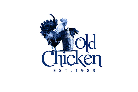 Old Chicken Logo Template in Logo Templates - product preview 1
