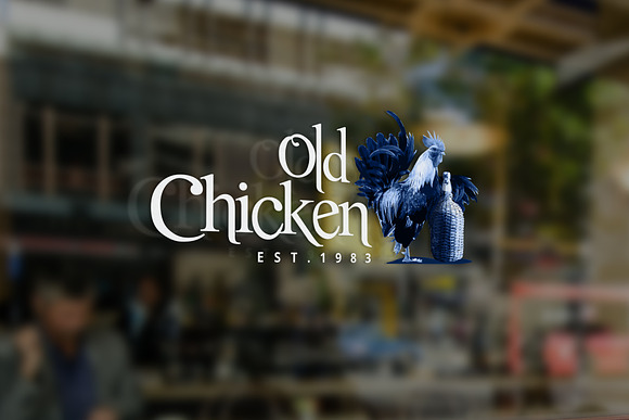 Old Chicken Logo Template in Logo Templates - product preview 2