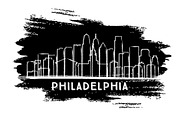Philadelphia City Skyline Silhouette
