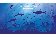 Underwater Sea or Ocean Background 