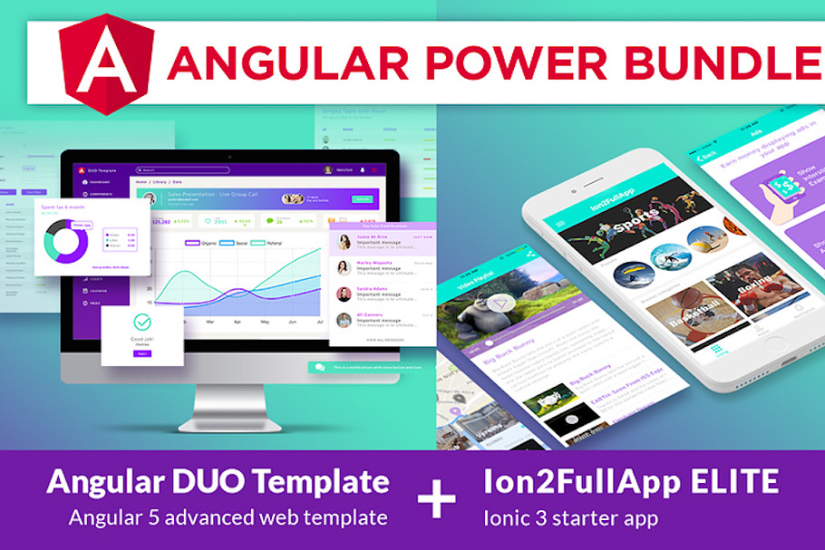 Angular Power Bundle in HTML/CSS Themes - product preview 8