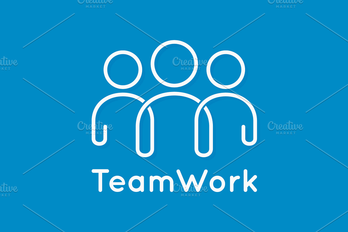 Teamwork icon line business concept  in Illustrations - product preview 8
