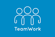 Teamwork icon line business concept 