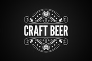 Beer vintage label. Craft beer logo 