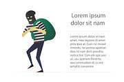 Robber flat character design