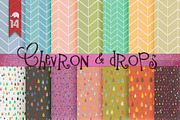 ✿ 14 Chevron & Drops patterns ✿