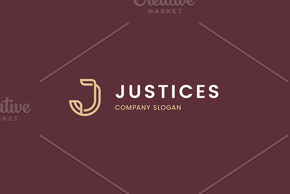 Justices - Letter J Logo in Logo Templates - product preview 2