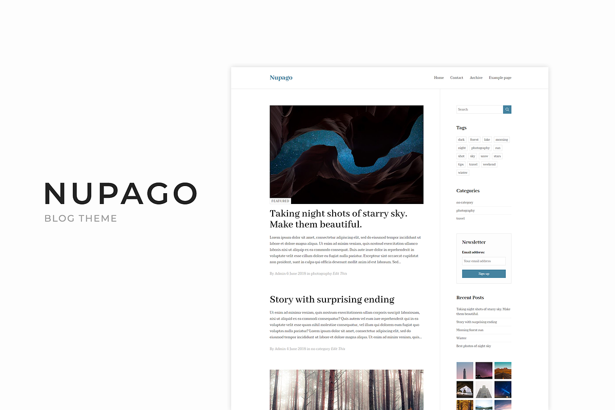 Nupago - Clean Wordpress Blog Theme in WordPress Blog Themes - product preview 8