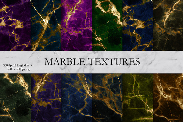 Gold Marble Dark Textures
