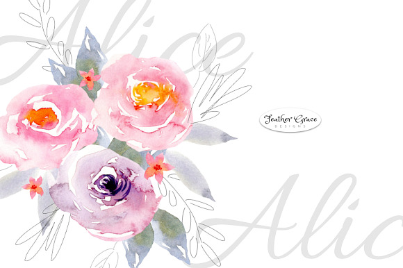 Pink Florals, Roses, Bouquets in Illustrations - product preview 2
