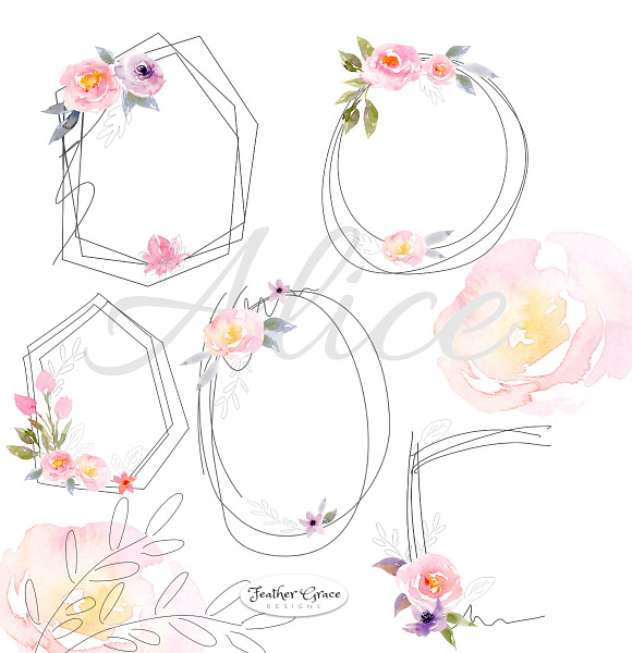 Pink Florals, Roses, Bouquets in Illustrations - product preview 8