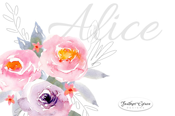 Pink Florals, Roses, Bouquets in Illustrations - product preview 10