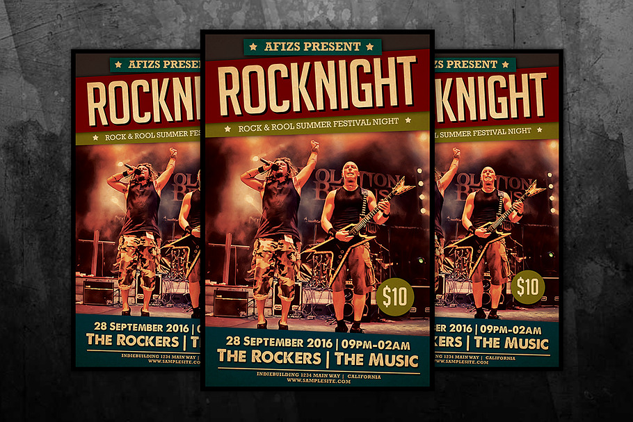 Rock Night Concert Flyer