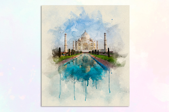 Castles Watercolor for Print in Illustrations - product preview 4