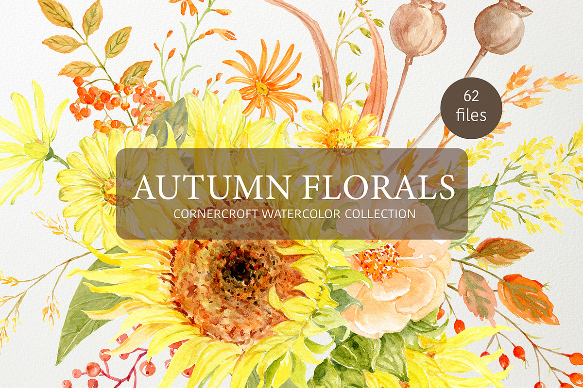 Autumn Floral Collection in Illustrations - product preview 8