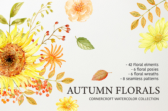 Autumn Floral Collection in Illustrations - product preview 5