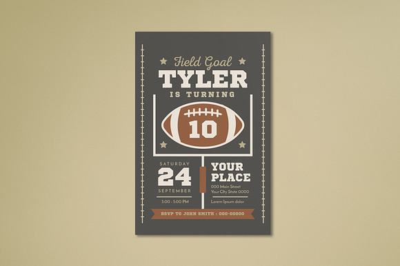 Sports Birthday Invitation in Card Templates - product preview 3