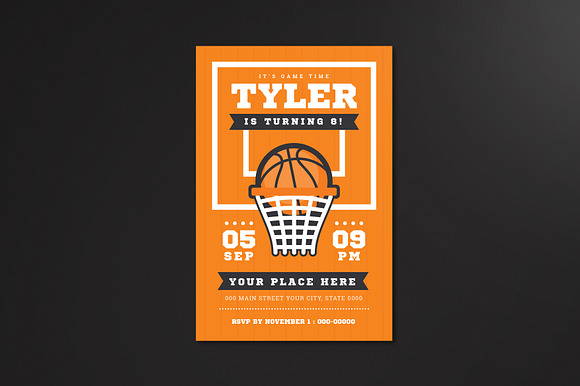 Sports Birthday Invitation in Card Templates - product preview 4