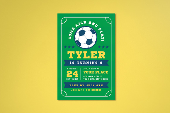 Sports Birthday Invitation in Card Templates - product preview 5