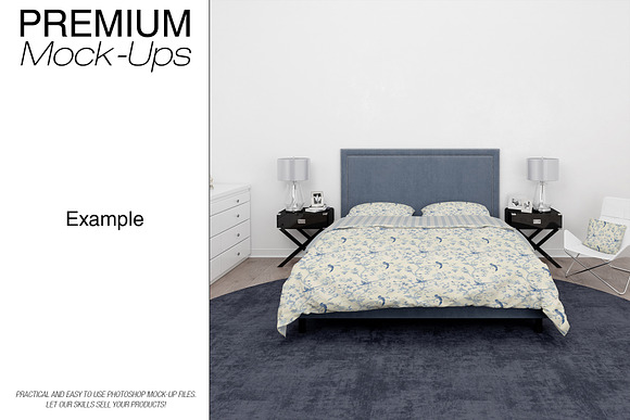 Bedding Set - Duvet Sheet Shams in Product Mockups - product preview 6