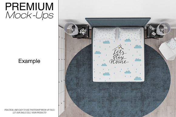 Bedding Set - Duvet Sheet Shams in Product Mockups - product preview 12