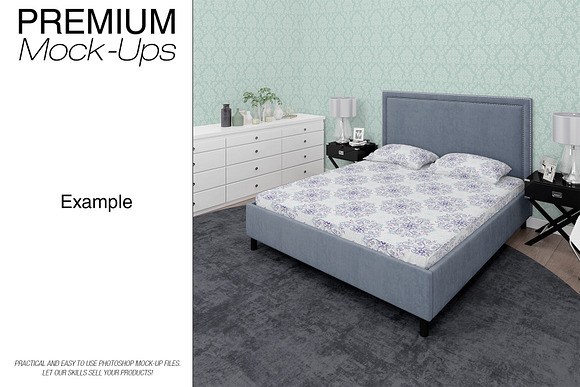 Bedding Set - Duvet Sheet Shams in Product Mockups - product preview 17