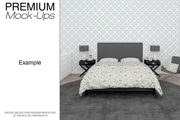 Bedding Set - Duvet Sheet Shams in Product Mockups - product preview 19